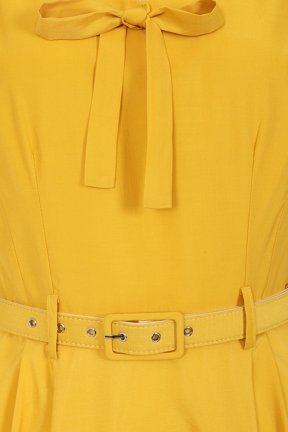 Banned Retro 40s Holly Flared Dress-Yellow