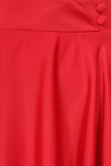 BANNED Legacy 1950s Circle Panel Skirt | Vintage Style Swing Skirt-Red