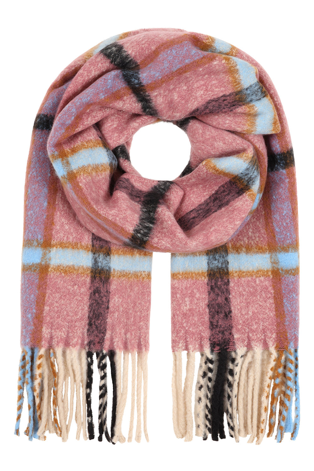 Banned Retro Cherrywood Plaid Scarf
