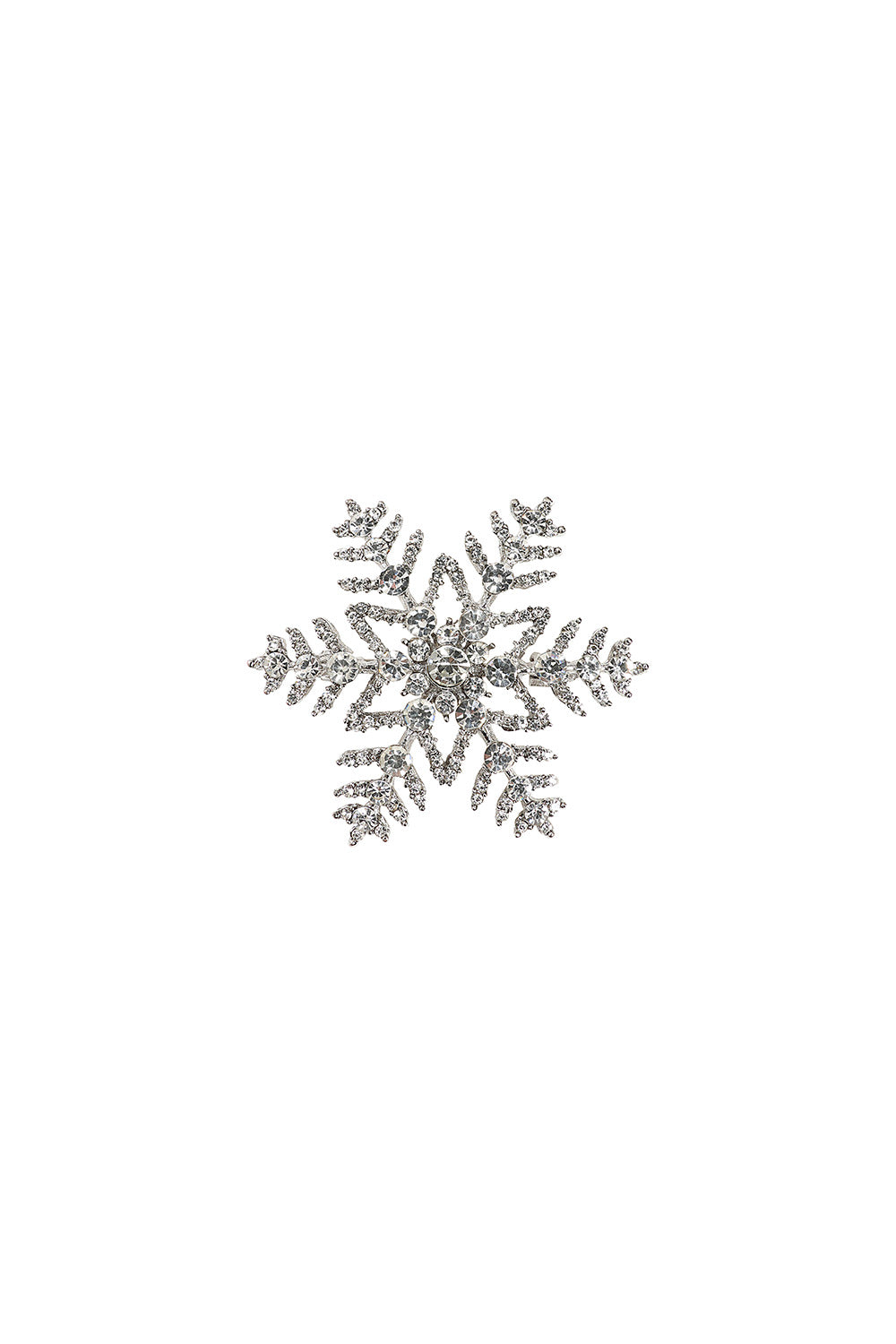 Banned Retro Crystal Snowflake Brooch