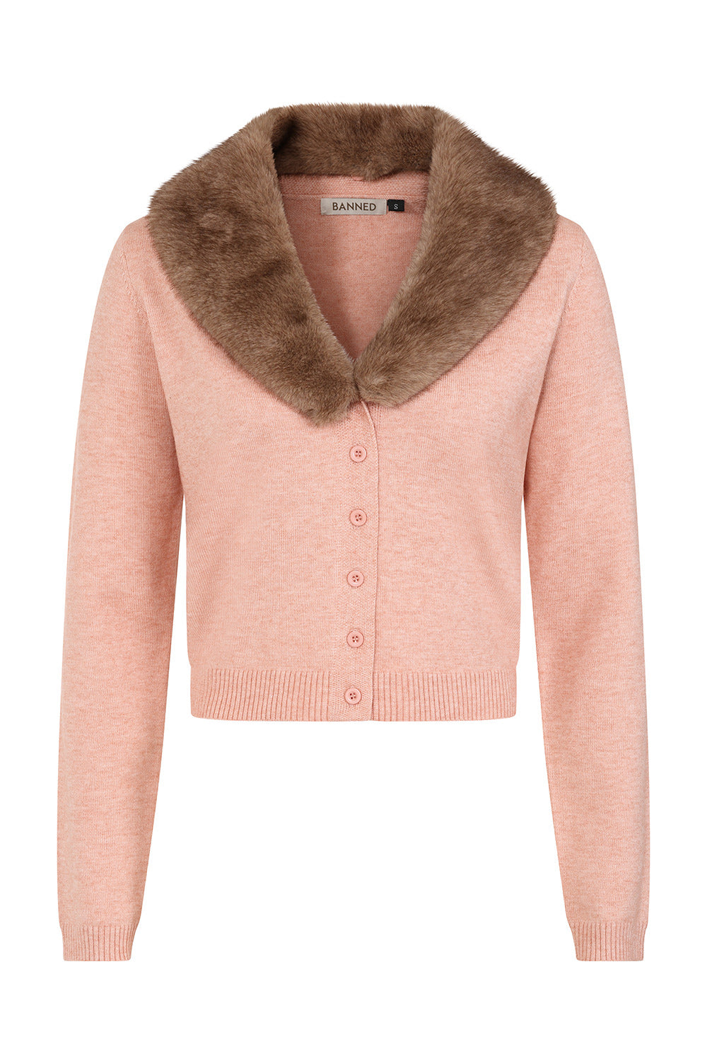 Banned Retro Sonia Faux Fur Cardigan