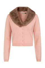 Banned Retro Sonia Faux Fur Cardigan