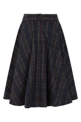 Banned Retro Wool Mix Cary School Checks Skirt