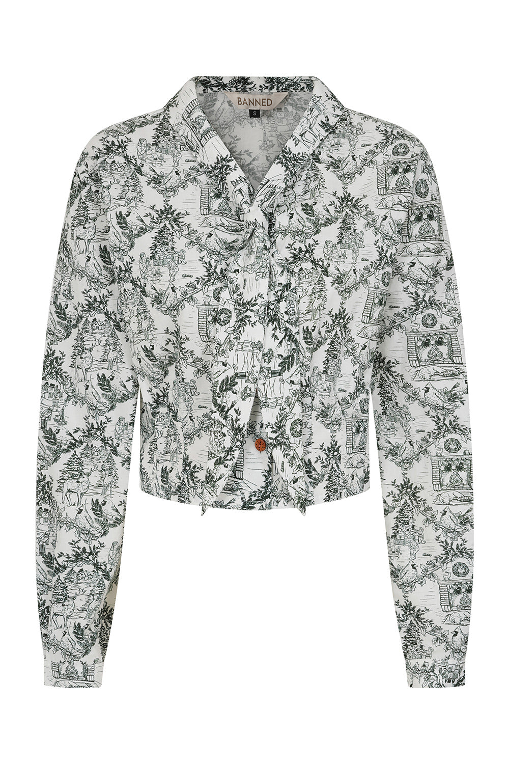Banned Retro Cherry Winter Holiday Blouse