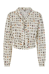 Banned Retro Cherry Cool Cat Bluse