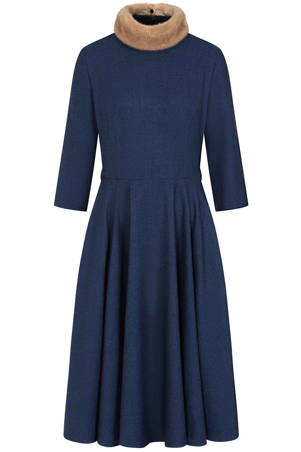 Banned Retro Lorna Fur Collar Dress