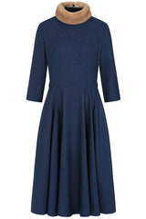 Banned Retro Lorna Fur Collar Dress