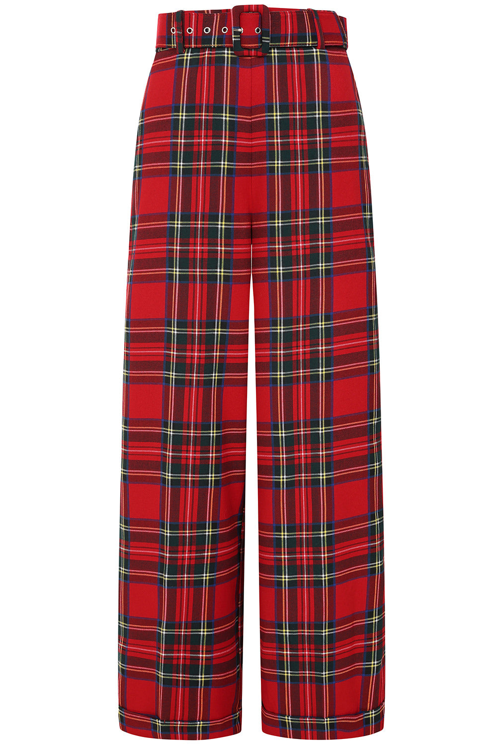 Pantalon à carreaux de Noël Joanna années 40 Banned Retro