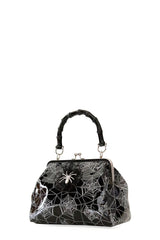Banned Retro Killian Black Spider & Webb Frances Handbag