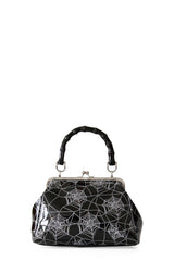 Banned Retro Killian Black Spider & Webb Frances Handbag