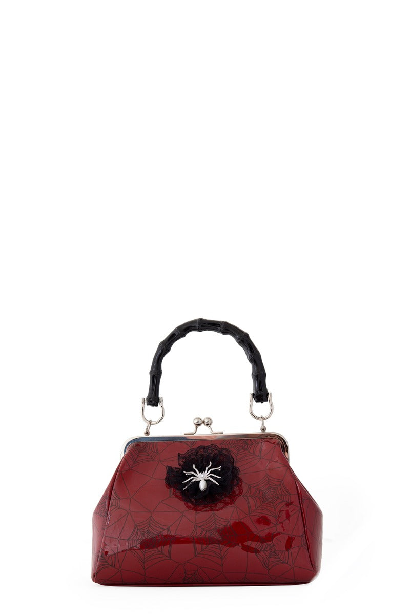Banned Retro Killian Red Spider & Webb Frances Handbag