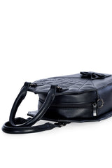 BANNED Ghoul Coffin Red Bag | Shimmer Quilted Gothic Handbag with Spider Web-Black-One Size-EU