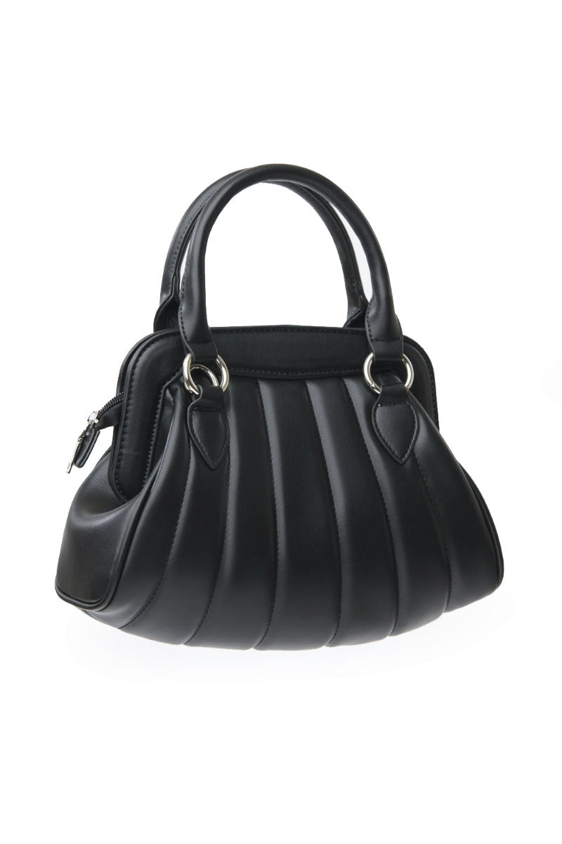 BANNED Audrey Quilted 1940s-Inspired Handbag | Sustainable Vintage Style-Black-One Size-EU