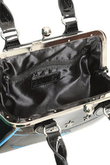 BANNED The Swallows Return Lacquer Handbag | Rockabilly Embroidered Style-Black-One Size-EU
