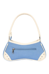 BANNED Marilou Swallow Denim Handbag | Rockabilly Embroidered Style-Blue-One Size-EU