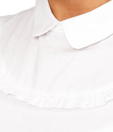 Banned Retro 1950's Lotus Collar Cropped Blouse White