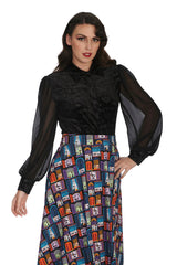 VELVET BAT BLOUSE