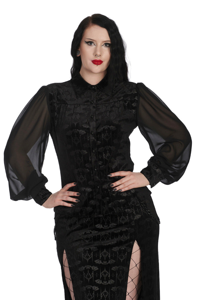 VELVET BAT BLOUSE