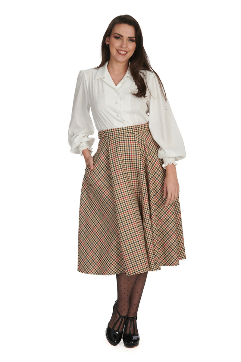 BANNED Bonnie 1940s Vintage Style Blouse with Balloon Sleeves