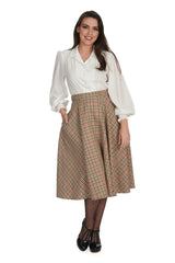 BANNED Bonnie 1940s Vintage Style Blouse with Balloon Sleeves