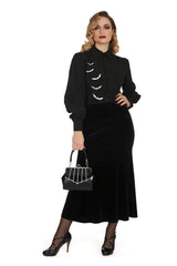 BETTY ROCK PEPLUM PENCIL SKIRT