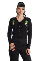 Banned Retro Dusk Pineapple Skull Cardigan