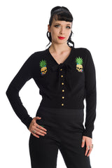 Banned Retro Dusk Pineapple Skull Cardigan