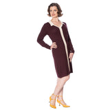 CONTRAST COLLAR JUMPER DRESS