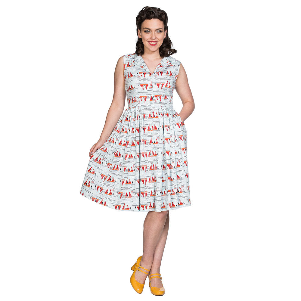 SAIL AWAY COLLAR DRESS