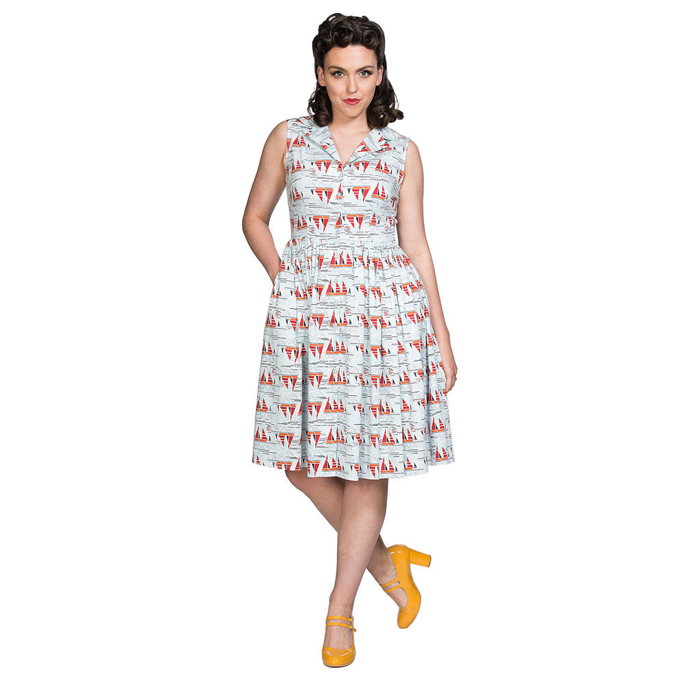 SAIL AWAY COLLAR DRESS