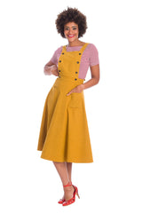 Banned Retro 1960's Book Smart Pinafore Adele Dress