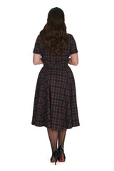 MERRY HOLIDAYS BUTTON COLLAR DRESS