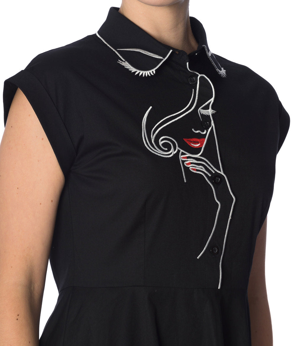 MODEL FACE LONG DRESS
