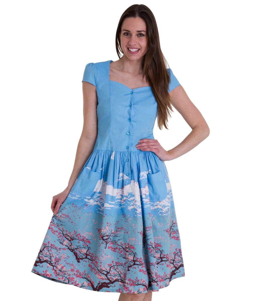 ORIENTAL BLOSSOM BODICE DRESS