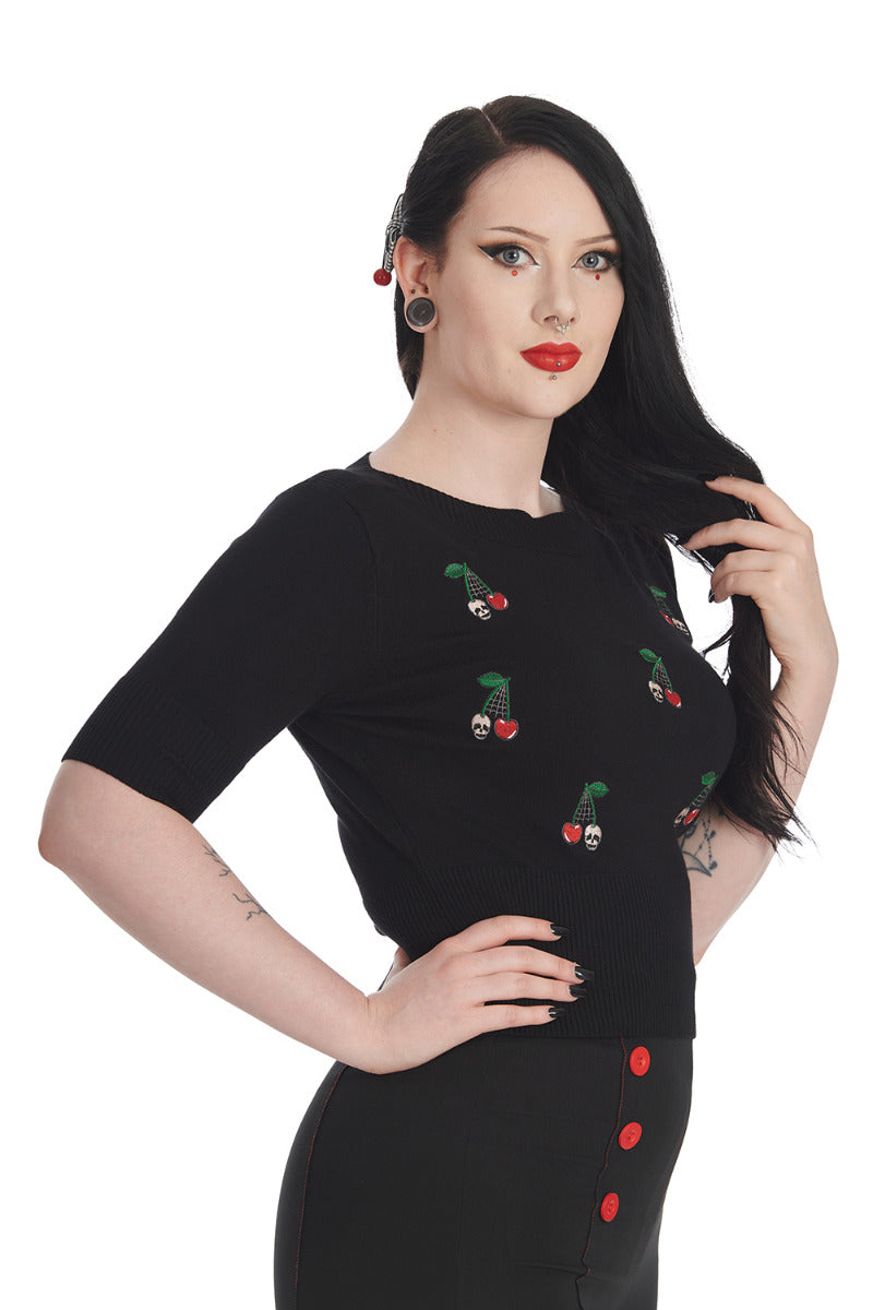 DARK CHERRY VIBES CARDIGAN EU