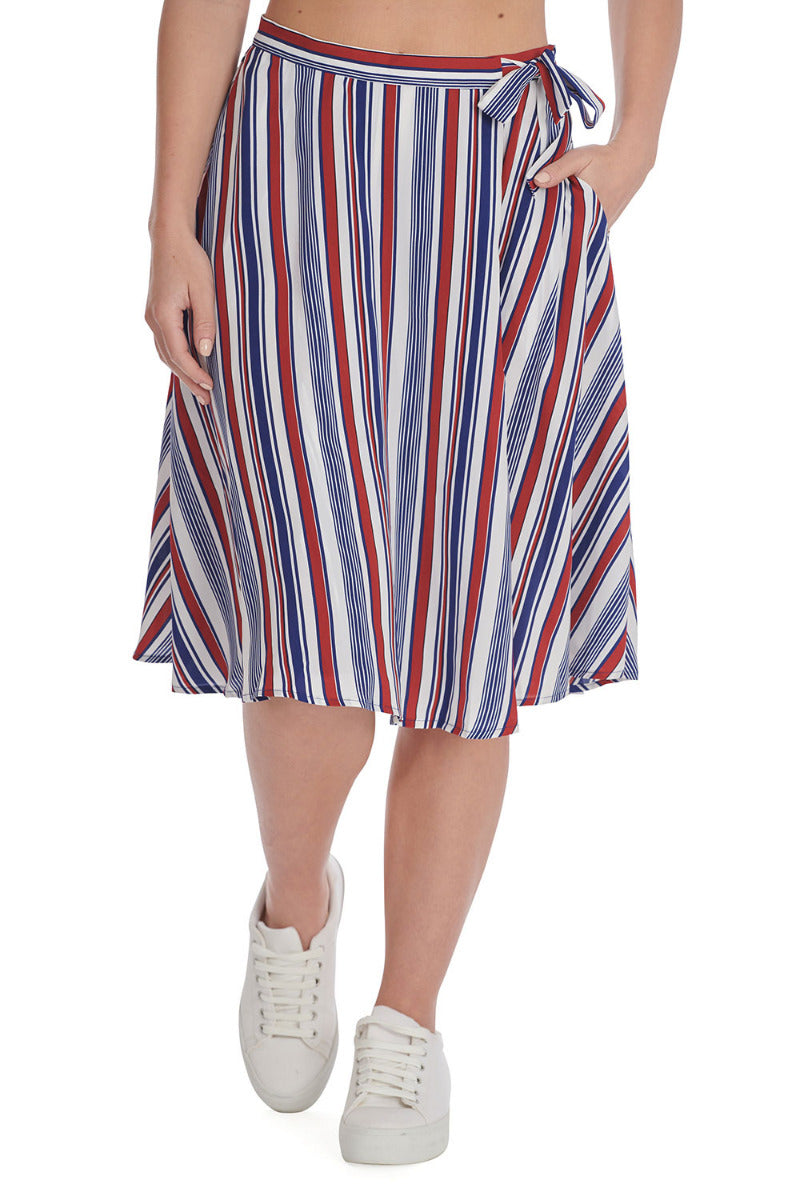 STRIPE & SAIL SWING SKIRT EU