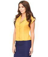 Banned Retro 1950's Dream Master Rita Shirt Mustard Yellow