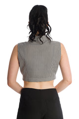 Banned Retro Cherry Up Tie Crop Top Black
