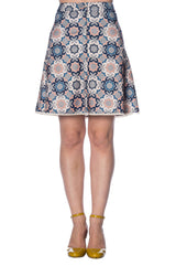 70's TILE BUTTON UP SKIRT