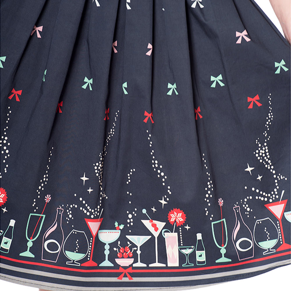 CHRISTMAS COCKTAILS SWING SKIRT