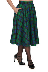 WINTER CHECK SWING SKIRT