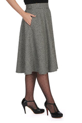 FLORENCE HOUNDSTOOTH SWING SKIRT
