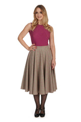 PINK CHECK PLEASE SWING SKIRT