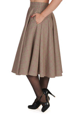 PINK CHECK PLEASE SWING SKIRT