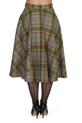 SOPHIA CHECK SWING SKIRT