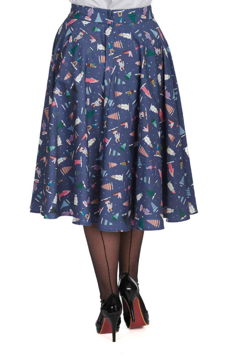 SKI SNOW SEASON FLARE SKIRT