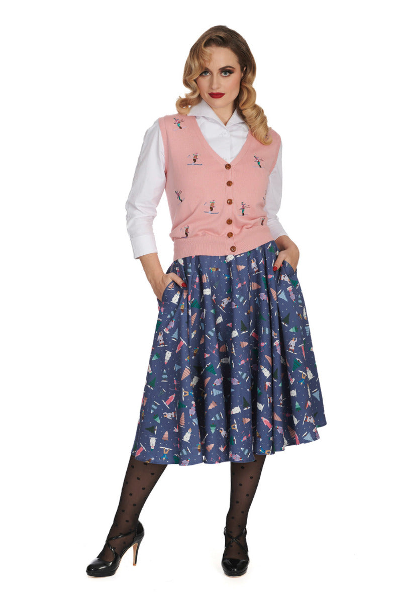 SKI SNOW SEASON FLARE SKIRT