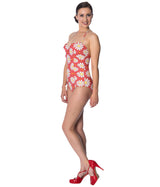 CRAZY DAISY HALTERNECK SWIMSUIT