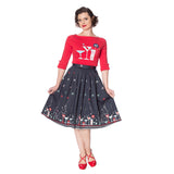 CHRISTMAS COCKTAILS SWING SKIRT