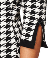 Banned Retro 1950's Izzy Houndstooth Knit Vintage Dorothy Top Black White